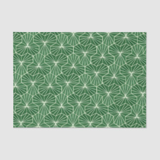 Papel De Seda Retro Art Deco Lime Green Geometric Pattern