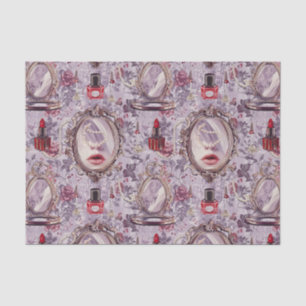 Papel De Seda Retro Comutação Vanity Lipstick