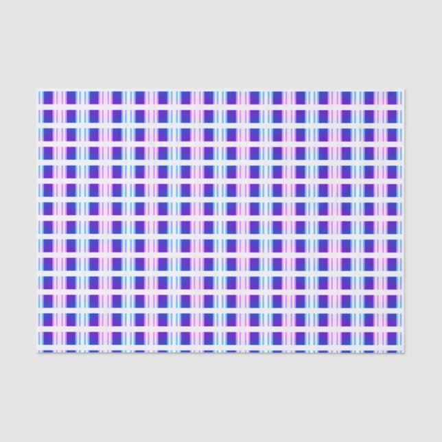 Papel De Seda retro elétrico de striptease azul e roxa (Frente )