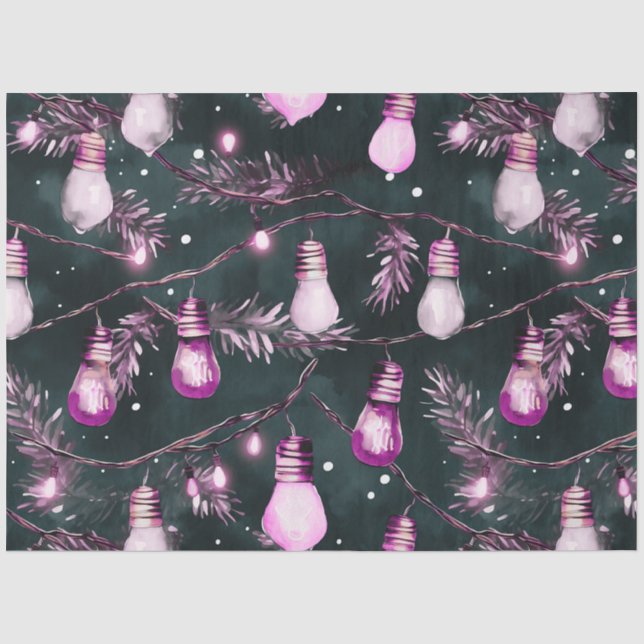 Papel De Seda Retro Grande Luzes de Natal Cordas de Natal (Frente )