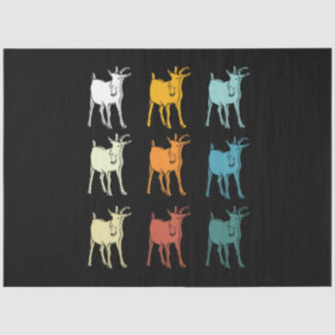 Papel De Seda Retro Grunge Glitch Art Goat Lover