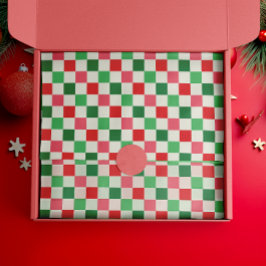 Papel De Seda Retro Holiday Check