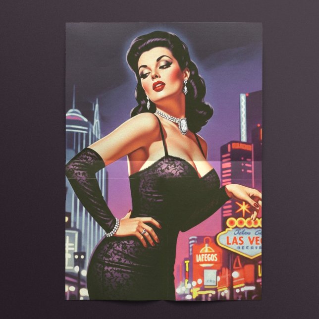 Papel De Seda Retro Las Vegas Pin-up (Criador carregado)