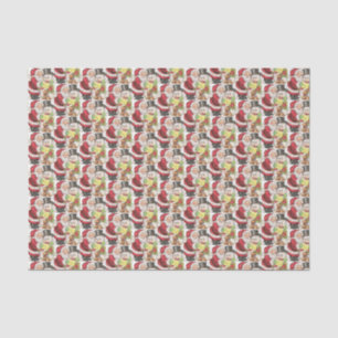Papel De Seda retro natais vintages Papai noel boneco de neve