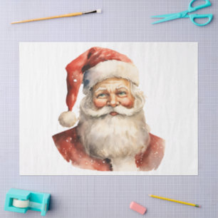 Papel De Seda Retro Natal Papai Noel
