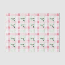 Papel De Seda Retro Natal Verde Rosa Quimundo