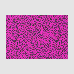 Papel De Seda Retro rosa-quente brilhante do anos 80/90