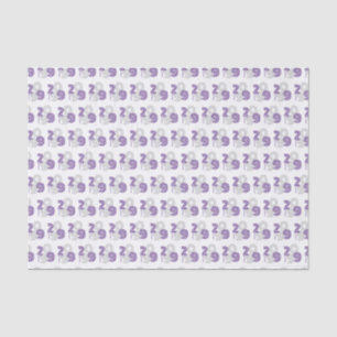 Papel De Seda Retro Roxo Grande Números Classe de