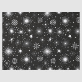 Papel De Seda Retro Vintage Christmas Stars & Snowflakes