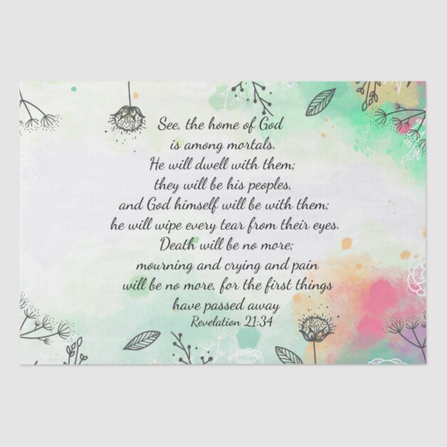 Papel De Seda Revelação 21:34 (Frente )