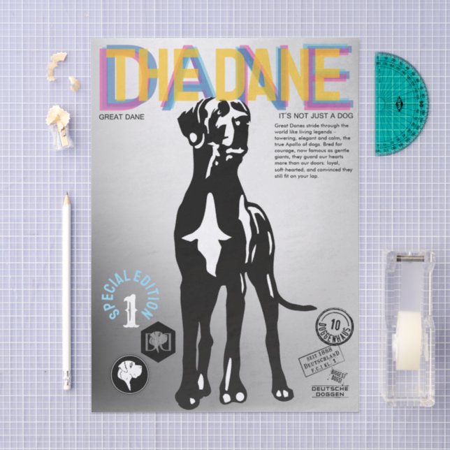 Papel De Seda Revista Great Dane   (Arte )