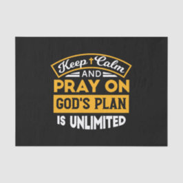 Papel De Seda Reze e Confie no Plano Ilimitado de Deus baseado n