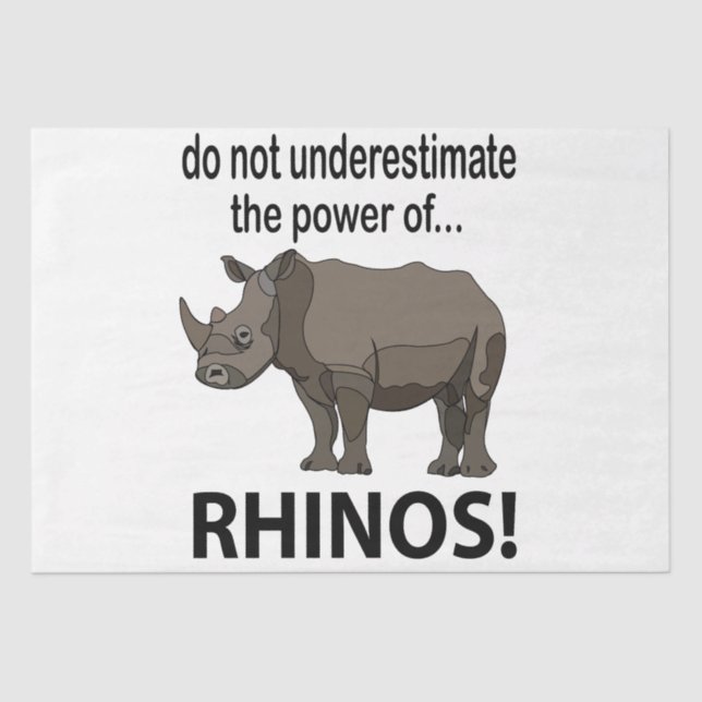 Papel De Seda Rhinos Animal Funny Rhinos (Frente )