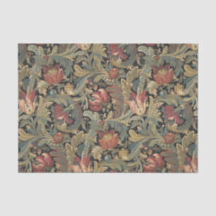 Papel De Seda Rich Floral Tapeçaria Brocade Antique Clássica