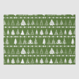 Papel De Seda Rico Árvore de Natal Verde