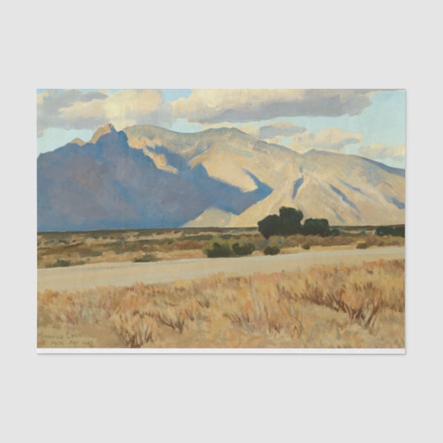 Papel De Seda Ridge e Rillito, Arizona de Maynard Dixon (Frente )