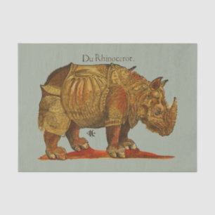 Papel De Seda Rinocerontes Rinocerontes de Vintage Rhino Durer A