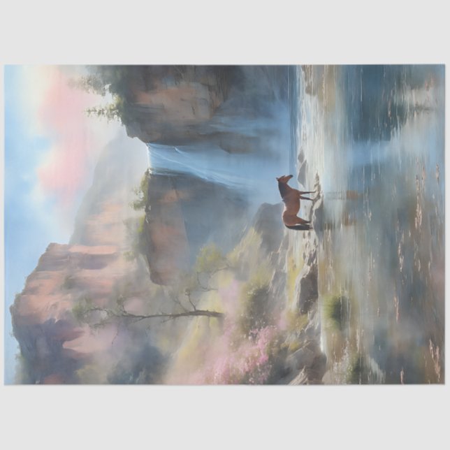 Papel De Seda Rio Cavalo Selvagem (Frente )