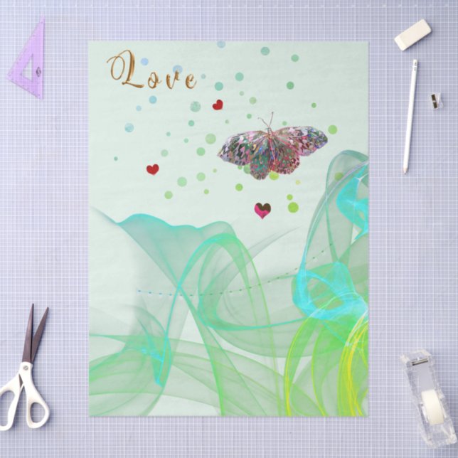 Papel De Seda Rising Love Butterfly Tissue Paper (Arte )