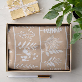 Papel De Seda Ritmo Botânico Silhuetas Botânicas Marigold Suave