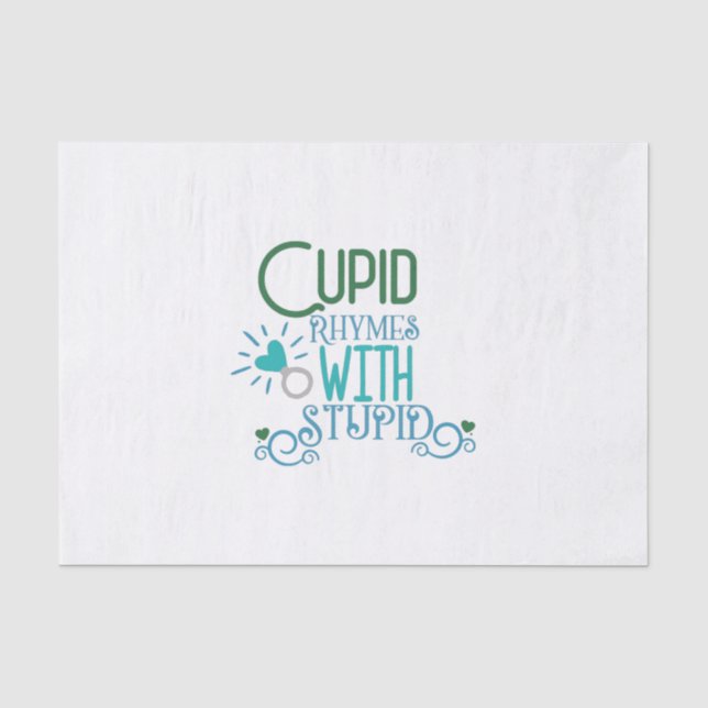 Papel De Seda Ritmo Cupido De Presente Do casal Com Estúpido (Frente )