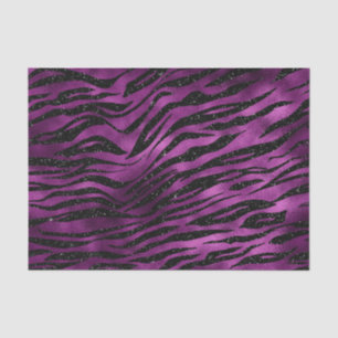 Papel De Seda Rixas de Tigre com Glitter Roxo e Preto Ombre Glam