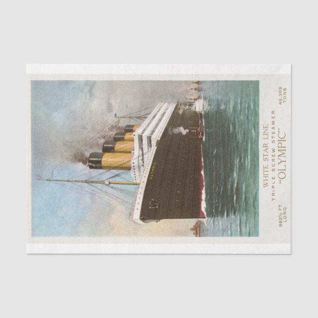 Papel De Seda RMS Olimpiadas Ocean Liner (Frente )