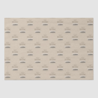 Papel De Seda RMS Titanic Ghost Ship Sepia Tissue Paper