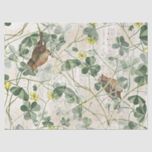Papel De Seda Robin Bird Flores Francesas de Música