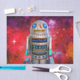 Papel De Seda Robô de brinquedo Scifi, galáxia vermelha legal re