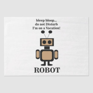 Papel De Seda Robô Robótica Tecnologia Engraçado
