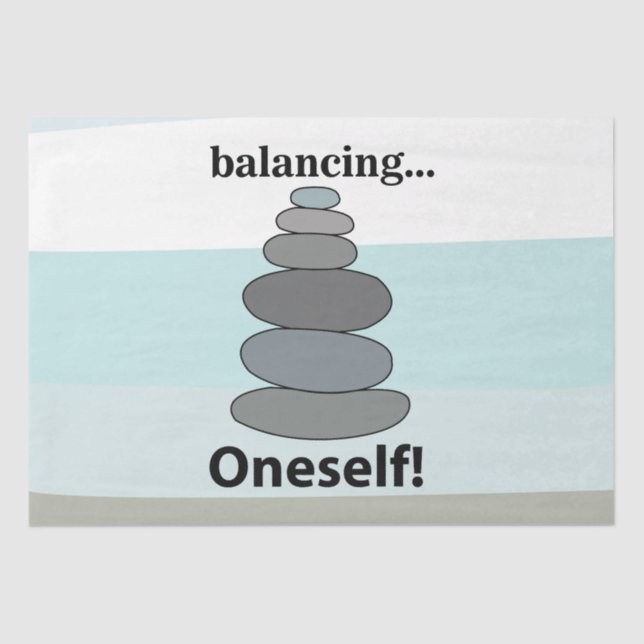 Papel De Seda Rock Balancing Stone Balancing (Frente )