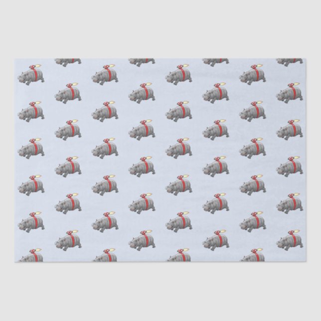 Papel De Seda Rocket Hippo Birthday (Frente )