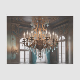 Papel De Seda Rococo French Chandelier Decoupage Paper 1