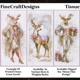 Papel De Seda Rococo Rudolf & Festive Renas Decoupage EQ3L