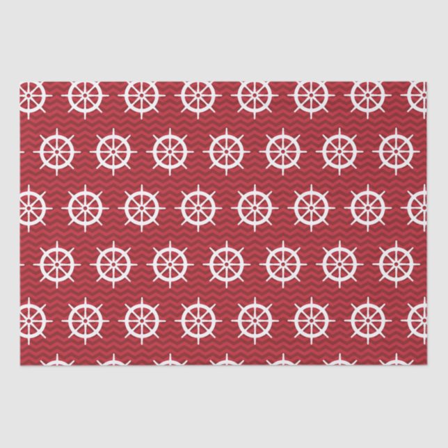 Papel De Seda Roda de direção náutica (Frente )