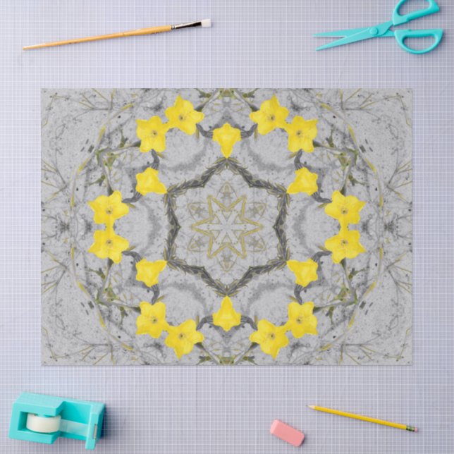 Papel De Seda Roda de Harmonia Jonquil  (Arte )