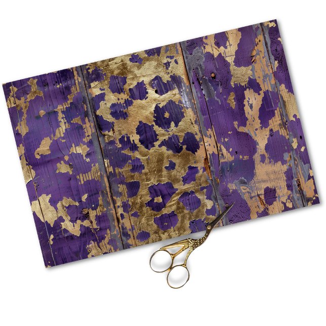 Papel De Seda Rodeo Cowgirl Glam Purple Leopardo (Criador carregado)