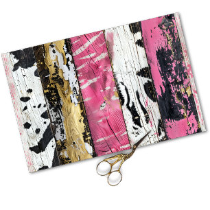 Papel De Seda Rodeo Glam Cor-de-Rosa Zebra - Impressão