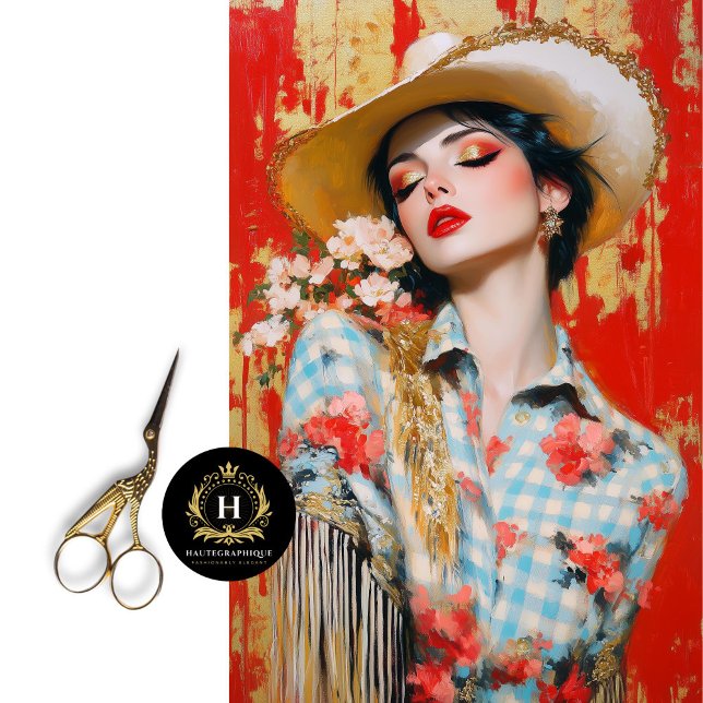 Papel De Seda Rodeo Glam Luxe Western CowGirl Decoupage (Criador carregado)