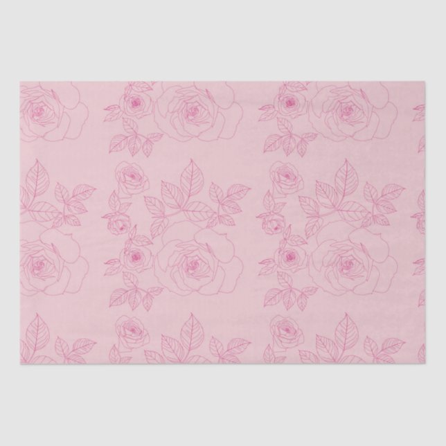 Papel De Seda Roes Rosa (Frente )
