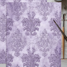 Papel De Seda Rolo Barroco de Lavanda 