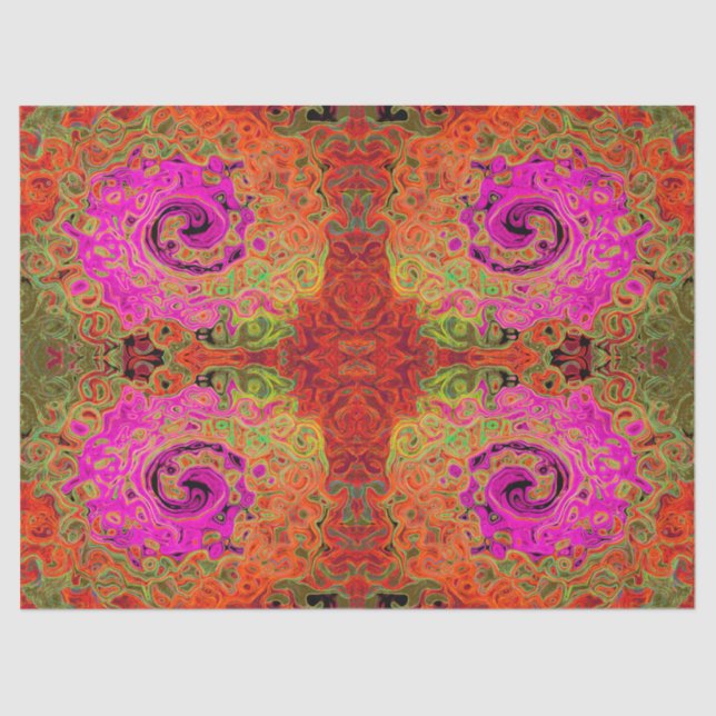 Papel De Seda Rolo Líquido Retro-Líquido do Abstrato do Groovk R (Frente )