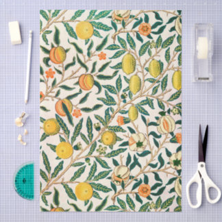 Papel De Seda Romã de Frutas William Morris Vintage