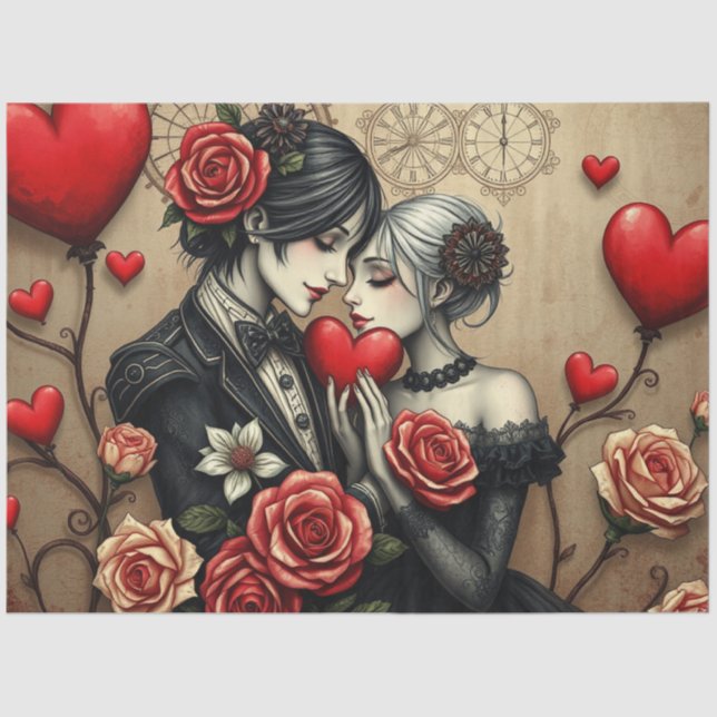 Papel De Seda Romantic Gothic Tissue Paper (Frente )