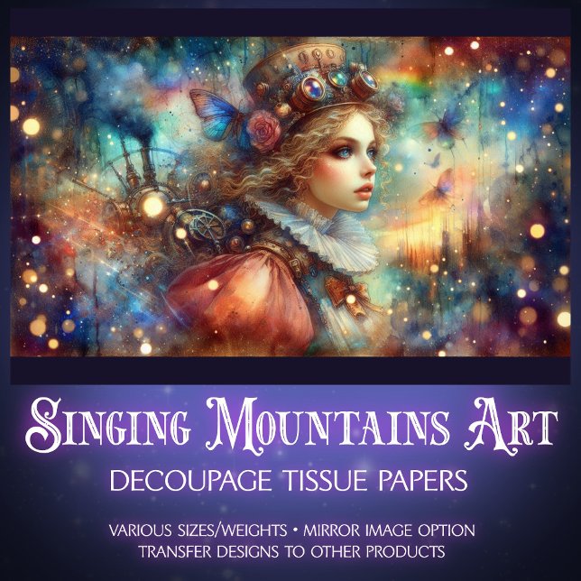 Papel De Seda Romantic Watercolor Alice In Wonderland (Criador carregado)