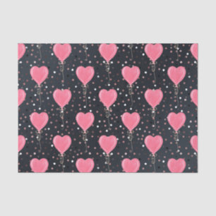 Papel De Seda Romântica Cores Rosa De Cores Rosa Balões Confetti