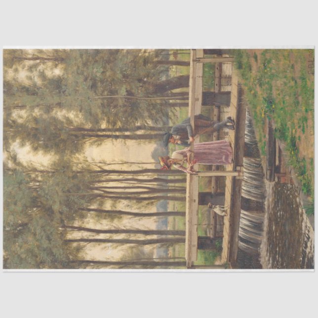 Papel De Seda Romântica (por Edmund Blair Leighton) (Frente )