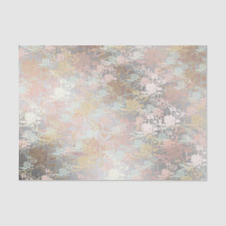 Papel De Seda Romântico, dourado, azul-turquesa, Aquarela, Chiqu