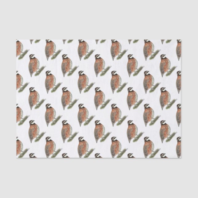 Papel De Seda Rooster Bobwhite Quail (Frente )